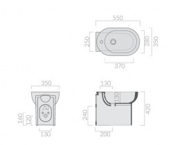 M2 BIDET DA 55 SCHEDA TEC